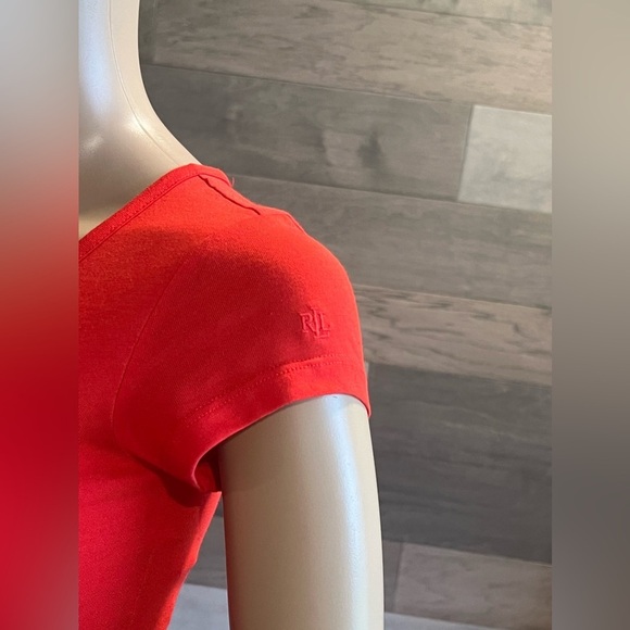 Lauren Ralph Lauren womens New Bold Red Short Sleeve w Logo Maxi Dress Size XXS - Picture 8 of 11